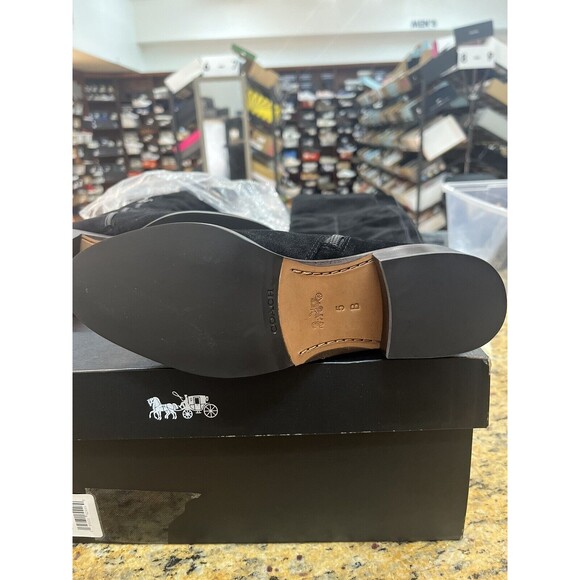 Coach Womens Black Lucia Suede Leather Over Knee Riding Boots Size 5MSRP $375 - Picture 6 of 8